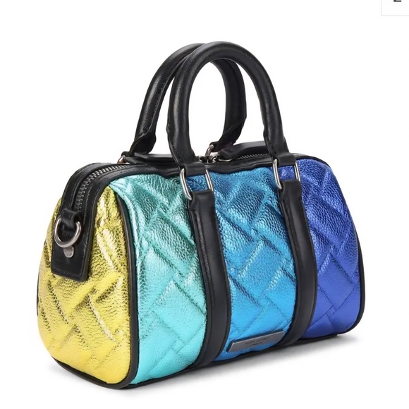 Kurt Geiger Small Metallic Boston Quilted Crossbody Bag - Picture 3 of 11